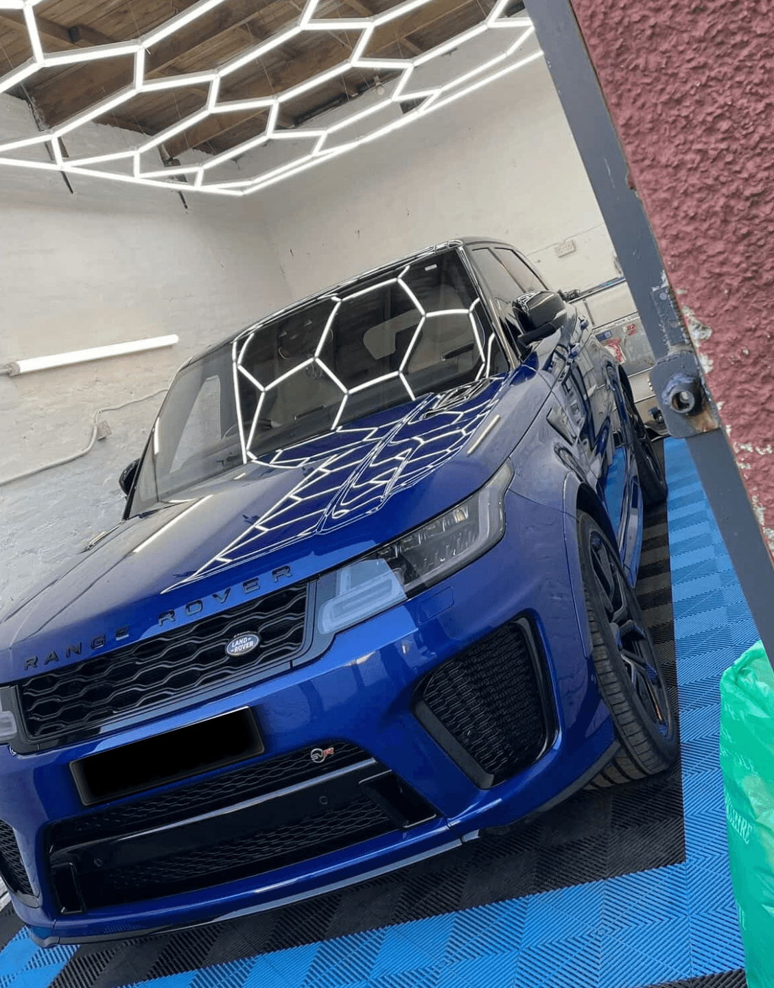 Blue Range Rover Sport SVR detailed by Spotless Detailing